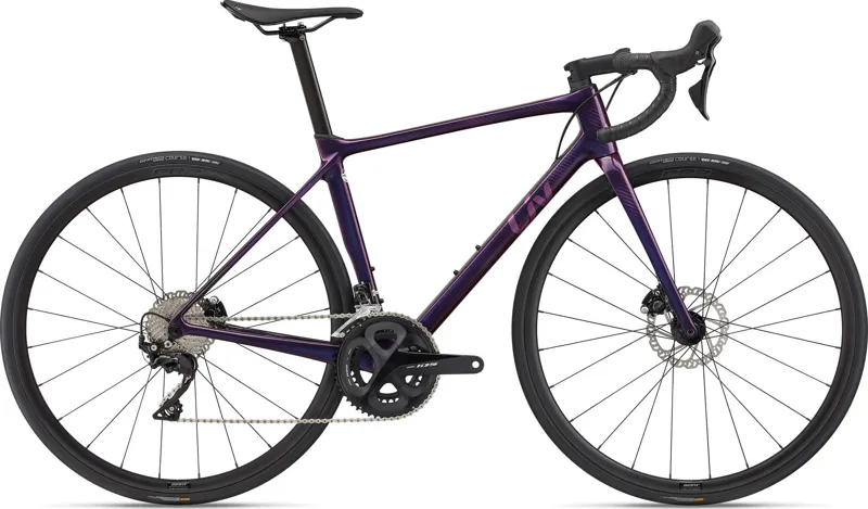 2022 Liv Langma Advanced 2 Disk Womens Race Bike in Purple
