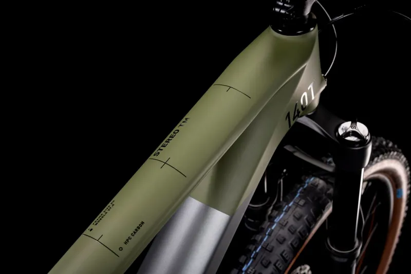 2022 Cube Stereo 140 HPC Rookie Kids Mountain Bike in Gray-4