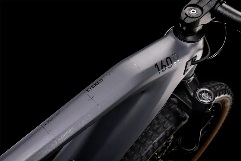 2022 Cube Stereo Hybrid 160 HPC Race 625 Electric Mountain Bike Gray-1