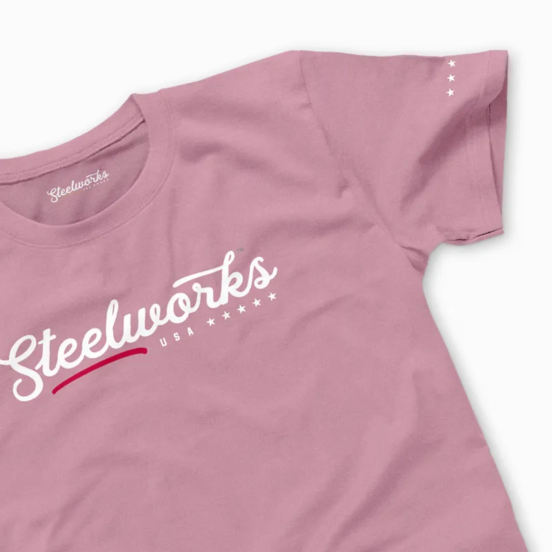 Steelworks USA Mens Tee in Powder Pink-3