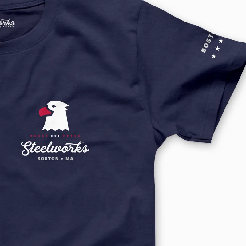 Steelworks USA Wordmark BOS Tee-4